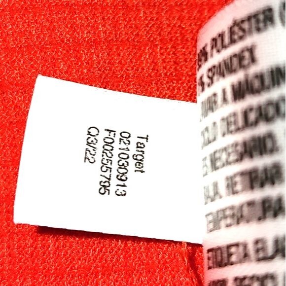 Ava & Viv NWOT Orange Long Balloon Sleeve Faux Wrap Dress Plus Size 2X - Picture 10 of 10